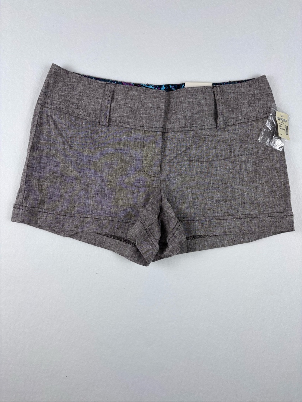 Studio Y Maurice’s NWT Brown High-Waist Tailored Shorts Women’s 5/6 - Picture 4 of 4